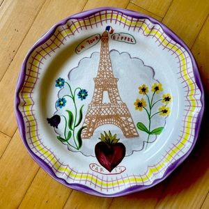 Anthropologie Eiffel Tower decorative plate